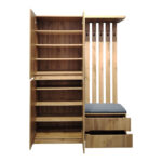 Zomie entrance furniture in oak shade 131x41.5x180.4cm - Image 3