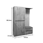 Zomie entrance furniture in oak shade 131x41.5x180.4cm - Image 5