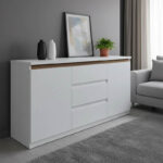 Chiemo sideboard in white 160x40x93.6cm
