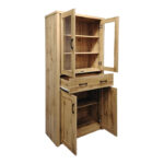 Nisso display case-wardrobe in oak color 80x40x183.5cm - Image 2