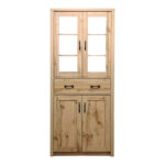 Nisso display case-wardrobe in oak color 80x40x183.5cm - Image 3