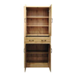 Nisso display case-wardrobe in oak color 80x40x183.5cm - Image 4