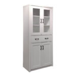 Витрина-гардеробер Nisso во бела боја 80x40x183.5 см