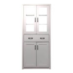 Nisso display case-wardrobe in white color 80x40x183.5cm - Image 3