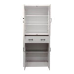 Nisso display case-wardrobe in white color 80x40x183.5cm - Image 4