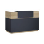 Reception Lotus in oak -  dark grey color 140x70x110cm
