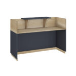Reception Lotus in oak -  dark grey color 140x70x110cm - Image 3