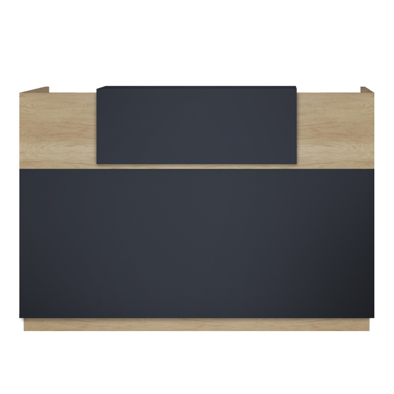 069-000098-1 Reception Lotus in oak -  dark grey color 200x70x110cm - Image 2