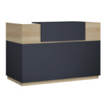 Reception Lotus in oak -  dark grey color 200x70x110cm