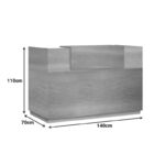 Reception Lotus in oak color 140x70x110cm - Image 3