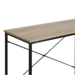 Working desk Bailon in oak color with black metal 100x40x70cm - Image 4