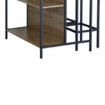 Set table bar Bailon in oak shade with black metal 100x60x95cm - Слика 5