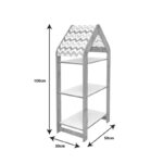 T. Montessori shelf Zoilen I white-blue mdf 50x30x100cm - Слика 5