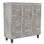 Шкафче за чевли SANTΟ 16 пара антички антрацит 89,5x34,5x91,5 см