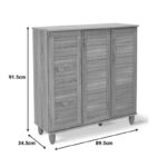 Shoe cabinet SANTΟ 16 pairs antique anthracite 89.5x34.5x91.5cm - Слика 3