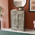 Shoe cabinet Sante 20 pairs antique anthracite 80x37x123cm - Слика 2