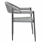 Armchair Tiana metal black-pe gray - Слика 3