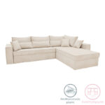 Corner reversible sofa Venzie  beige color fabric 283x214x83cm