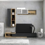 Living room Calvados set in oak-anthracite color