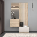 Entrance unit Halesy sonoma-cappuccino 67x35.5x179.3cm - Image 2