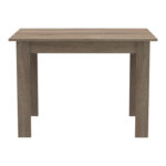 Dining table set of 5 pieces Manka-Ezra in sonoma truflle -black color 110x80x77cm - Image 6