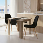 Комплет трпезариски маси од 3 парчиња Manka I-Bella мдф во боја сонома 80x80x77 см