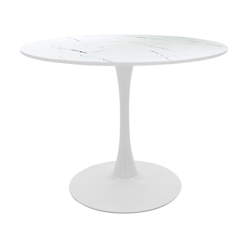 200-001410-4 Dining table Balou-Parker set of 5 pcs white-beige D100x73cm - Image 5