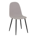 Bella-Balou dining table set of 5 pcs MDF black-grey fabric D120x73cm - Image 2