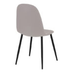 Bella-Balou dining table set of 5 pcs MDF black-grey fabric D120x73cm - Image 3