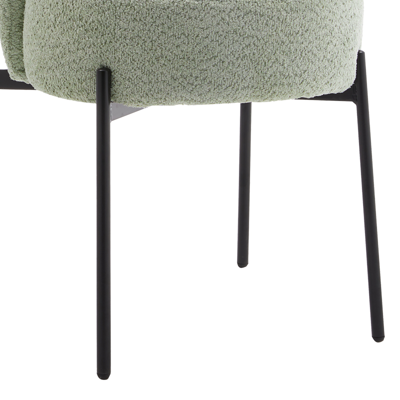 200-001435-2 Dining table Balou-Houlian set of 3 pcs MDF black-mint fabric D80x73cm - Image 3