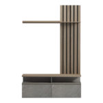 Perlento living room set in beige marble look and sonoma color 140x41x219.5cm - Слика 3