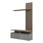 Perlento living room set in beige marble look and sonoma color 140x41x219.5cm - Слика 4