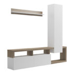 Leganto living room set in sonoma and white color 220.5x35x197.5cm - Слика 2