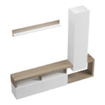 Leganto living room set in sonoma and white color 220.5x35x197.5cm - Слика 5