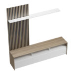 Delfina living room set in sonoma and white color 190x40x199.5cm - Image 5