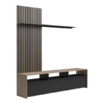 Delfina living room set in sonoma and black color 190x40x199.5cm - Слика 2