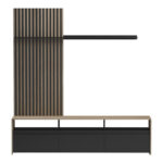 Delfina living room set in sonoma and black color 190x40x199.5cm - Слика 3