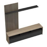 Delfina living room set in sonoma and black color 190x40x199.5cm - Слика 5