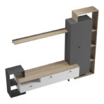 Ferefia living room set in sonoma and white and dark grey color 240x45.5x189.5cm - Image 5