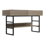 Console table Vien in sonoma-black color 139x43x75.5cm