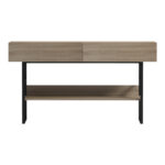 Console table Vien in sonoma-black color 139x43x75.5cm - Image 2