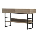 Console table Vien in sonoma-black color 139x43x75.5cm - Image 3