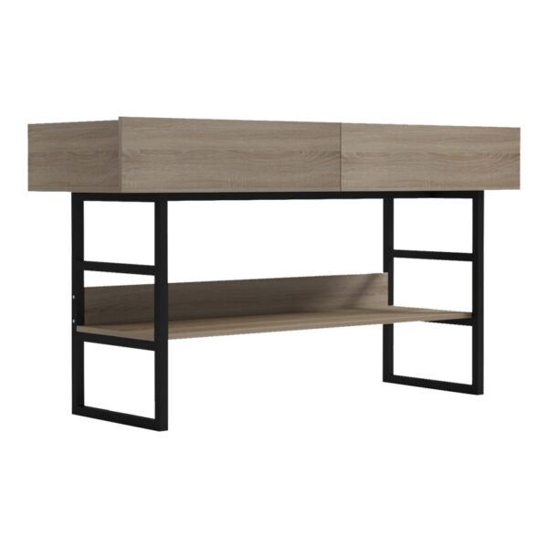 Console table Vien in sonoma-black color 139x43x75.5cm