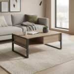 Coffee table Bendon in sonoma-black color 100x60x44.5cm