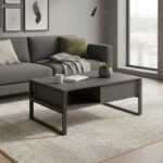 Coffee table Bendon in anthracite-black color 100x60x44.5cm