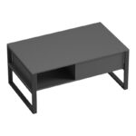 Coffee table Bendon in anthracite-black color 100x60x44.5cm - Image 5