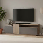 Tv stand Vendora in sonoma-anthracite color 150x29.5x46.3cm