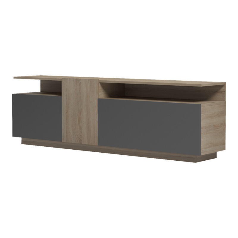 230-000109-3 Tv stand Vendora in sonoma-anthracite color 150x29.5x46.3cm - Image 4