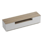 Tv stand Winey in sonoma-white color 180x44.5x44.5cm - Image 5