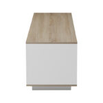 Tv stand Winey in sonoma-white color 180x44.5x44.5cm - Image 6